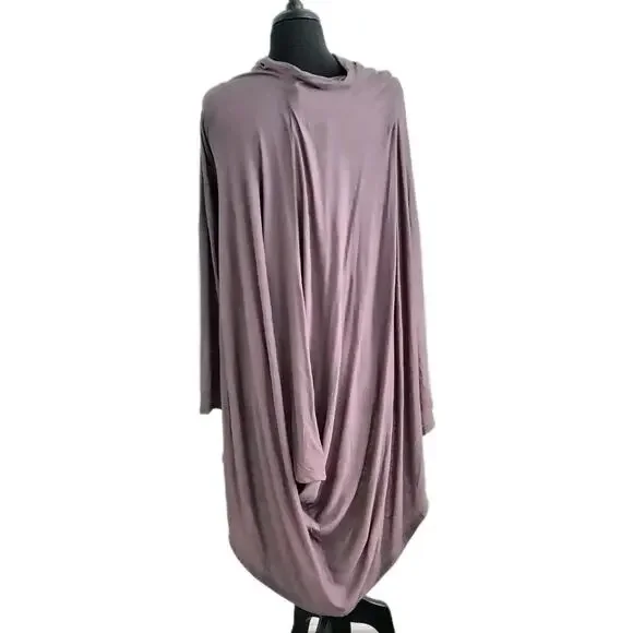 Marcella Small Anthracite Iris Tunic Top Long Sleeve Asymmetrical Edgy Flowy NEW - Picture 3 of 9